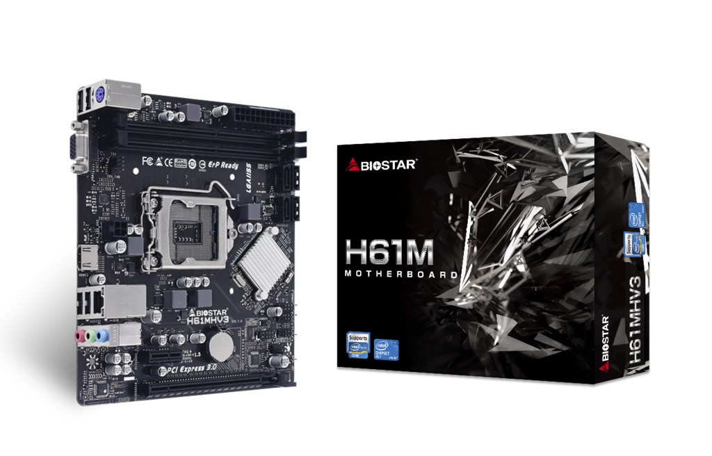 BIOSTAR H61MHV3 motherboard Intel® H61 LGA