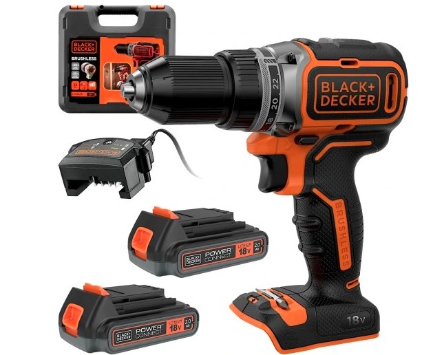 BLACK+DECKER  WKRĘTARKA 18V BL186KB 52Nm 2x2