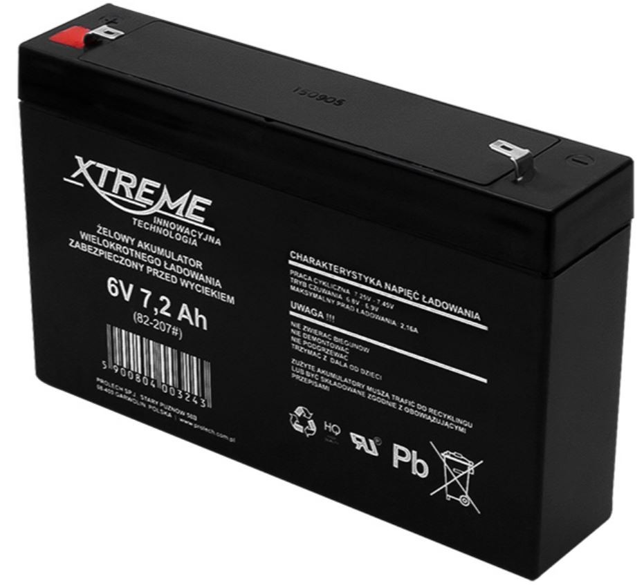 BLOW   Gel battery 6V 7.2Ah