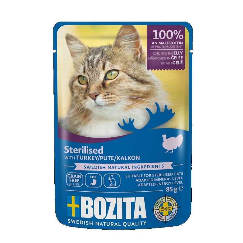 BOZITA  Sterilised Turkey Chunks in jelly
