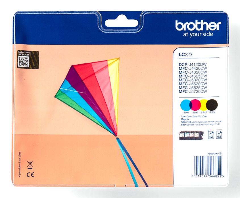 Brother  Genuine LC223VALBP Ink Cartridge Multipack