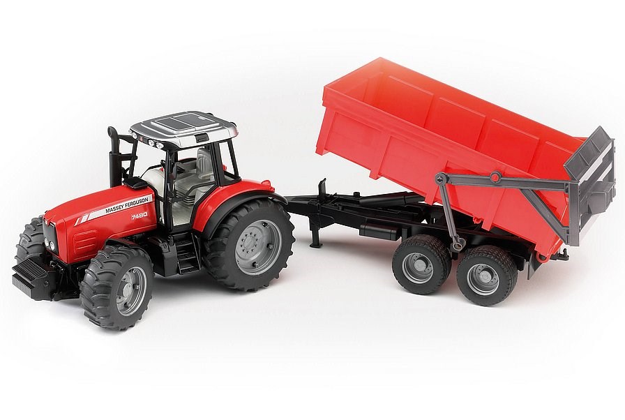 BRUDER   Massey Ferguson Tractor with trailer