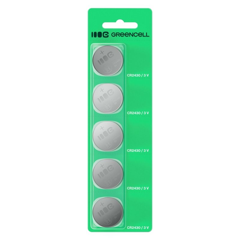 GREEN CELL Button battery 5x CR2430