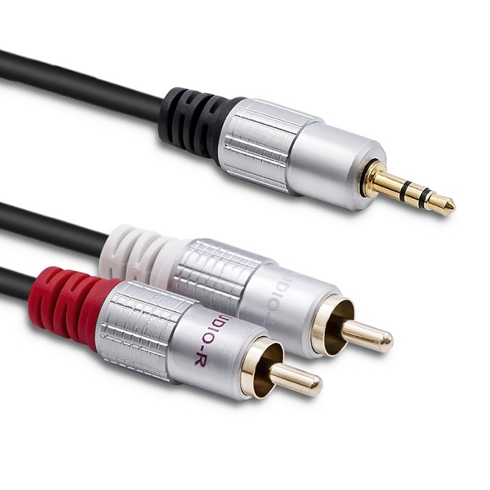 Qoltec  Cable 2xRCA Mini Jack 3