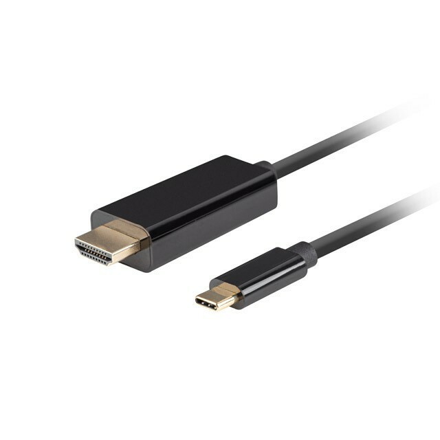 LANBERG Cable USB-C(M)->HDMI(M)0.5M 4K 60HZ