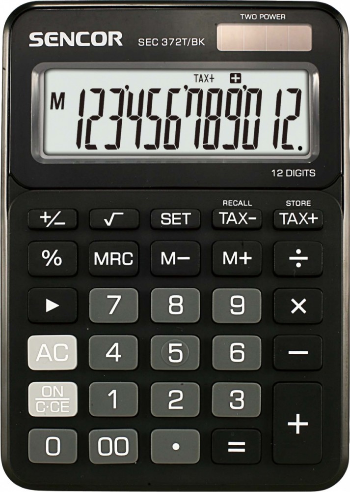 Sencor Calculator SEC 372BK Table, 12