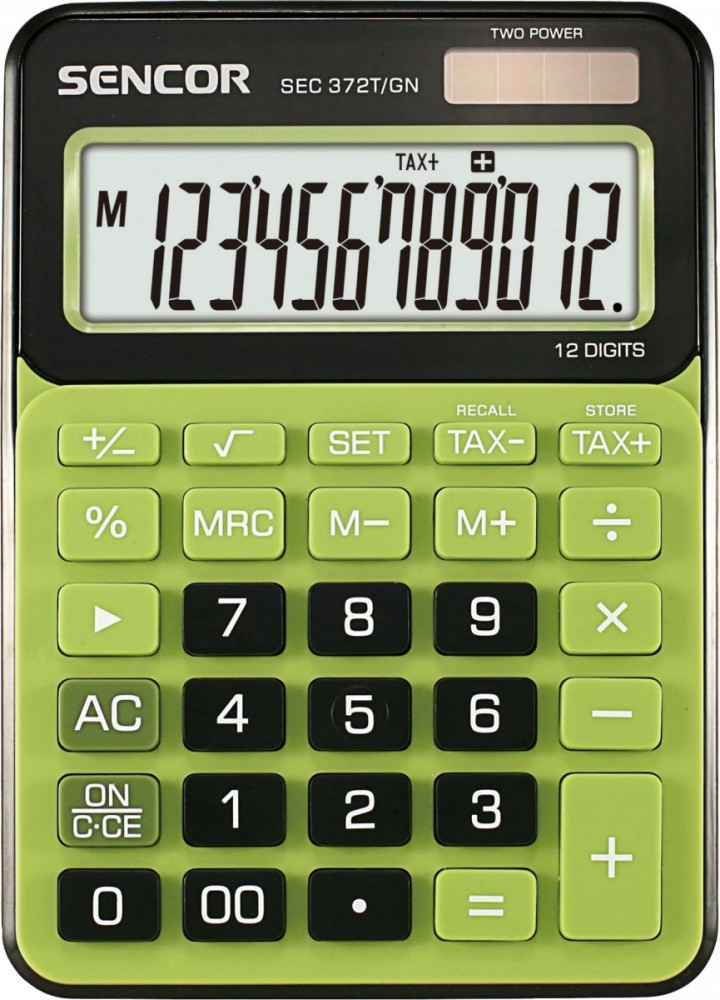 Sencor Calculator SEC 372GN Table, 12