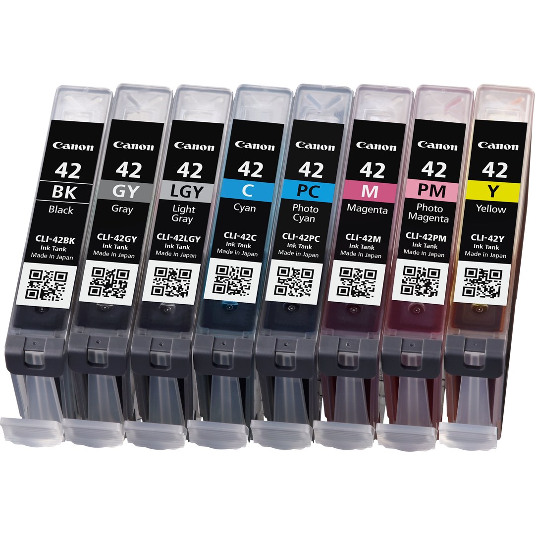 Canon  CLI-42 BK/GY/LGY/C/M/Y/PC/PM 8 Ink Cartridge