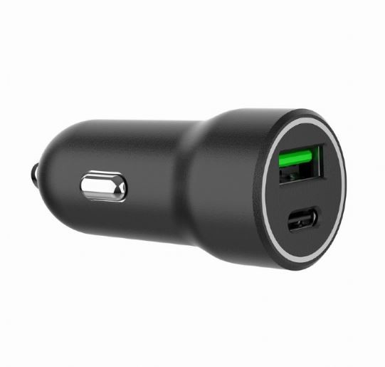 Gembird  Car charger USB-A/USB-C 20W PD