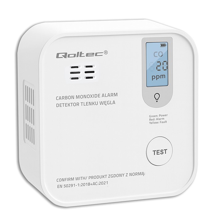 Qoltec  Carbon monoxide sensor with battery