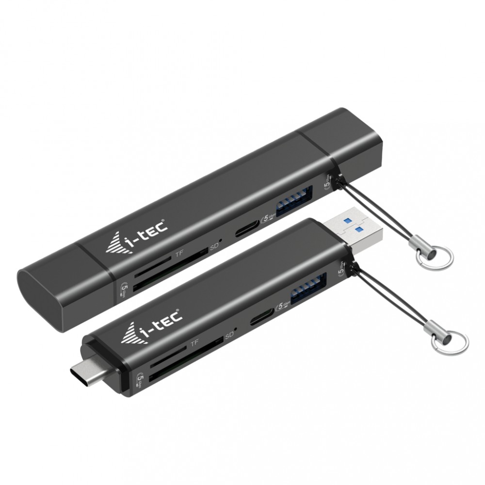 I-tec Card reader USB-C/USB-A Dongle SD