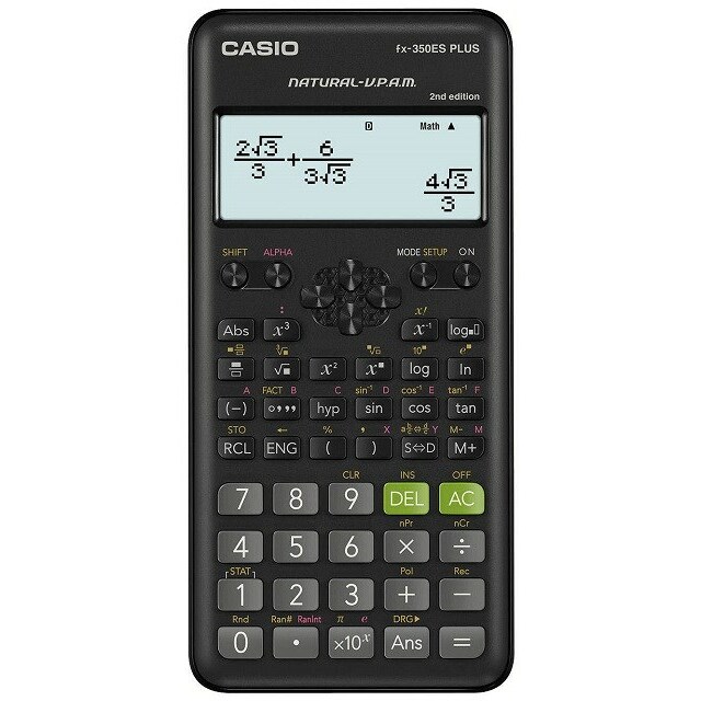 Casio CALCULATOR SCIENTIFIC FX-350ESPLUS-2 BLACK, 12