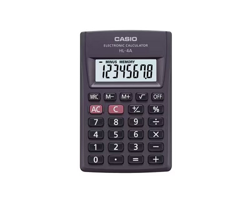 Casio HL-4A-B 8-digit pocket calculator 56x87mm