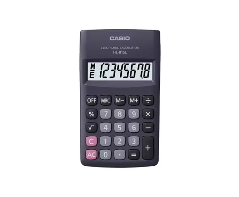 Casio HL-815L-BK BOX pocket calculator, 8-digit