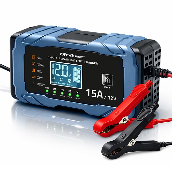 Qoltec  Charger 12V 15A AGM GEL