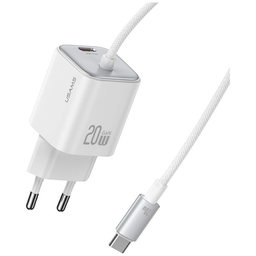 USAMS Charger 20W GaN Fast cable