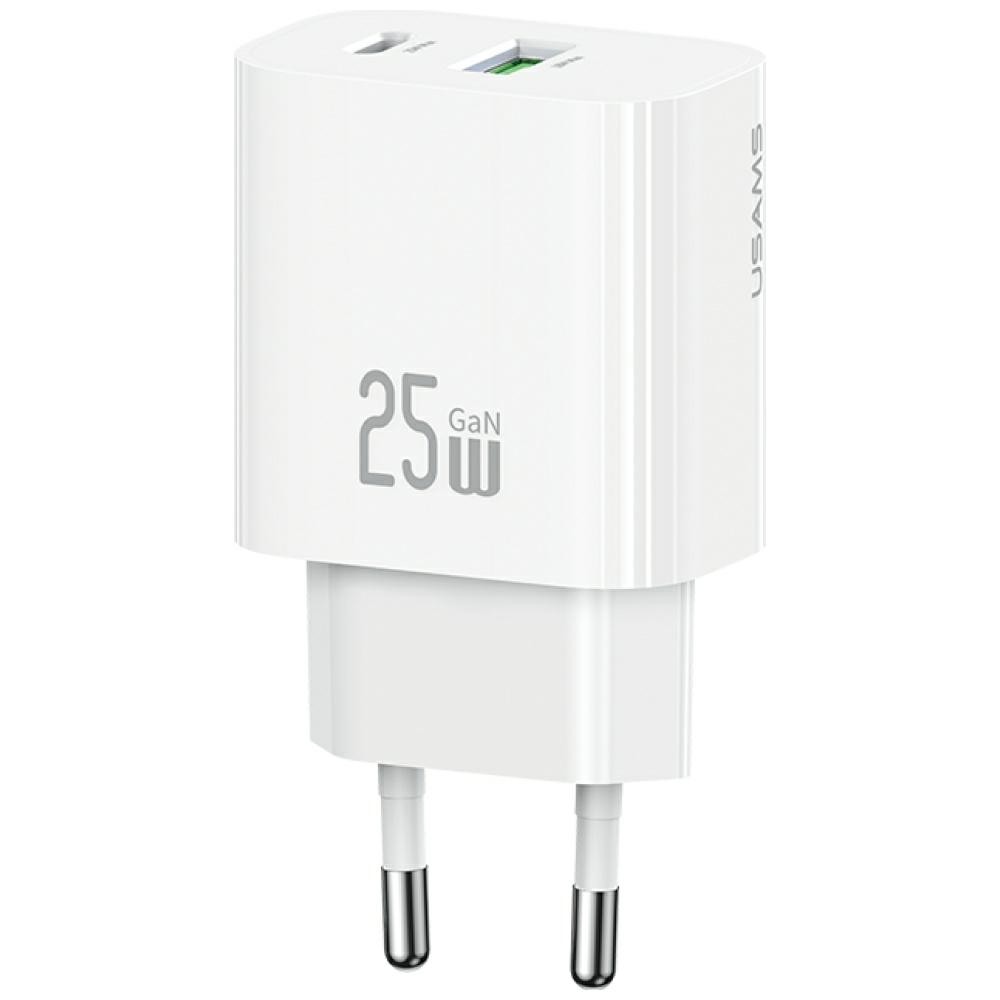 USAMS  Charger 25W 1xUSB-A 1xUSB-A Fast