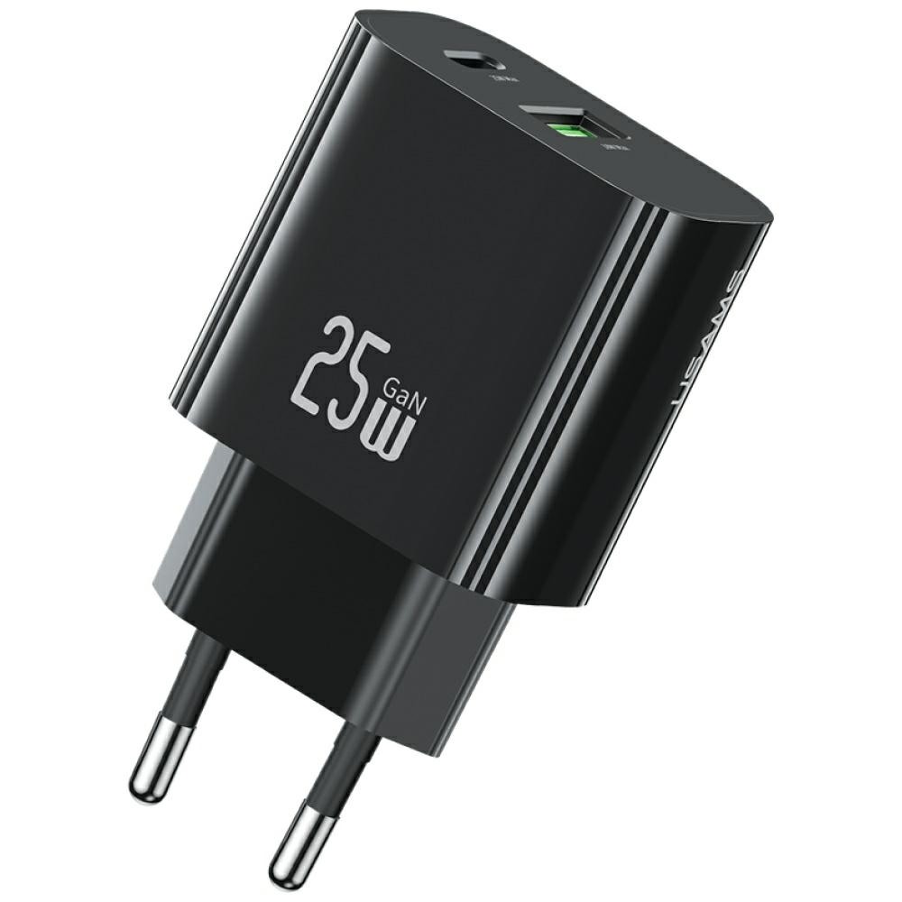 USAMS Charger 25W 1xUSB-C 1xUSB-A Fast