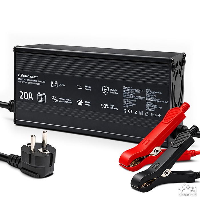 Qoltec  Charger for 12V LiFePO4 batteries