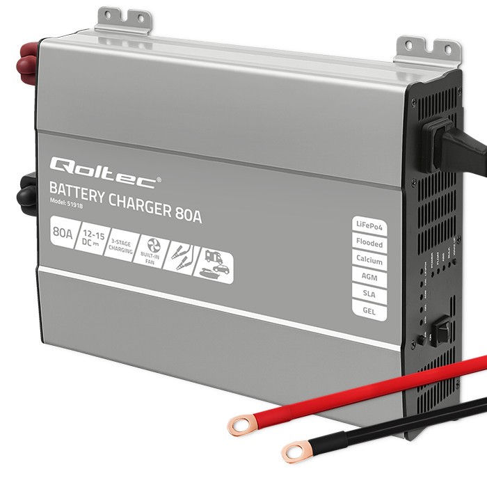 Qoltec Charger for LiFePO4 AGM GEL
