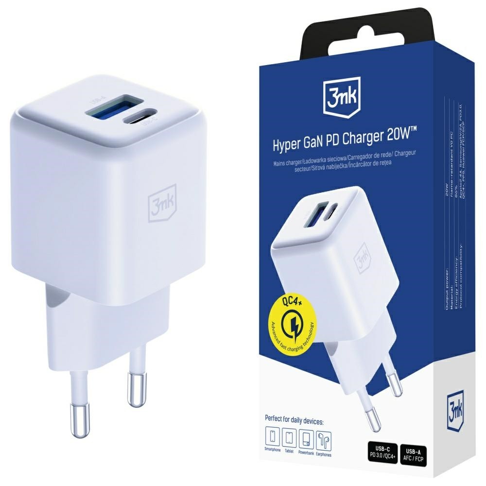 3MK Charger GaN 20W PD QC4+