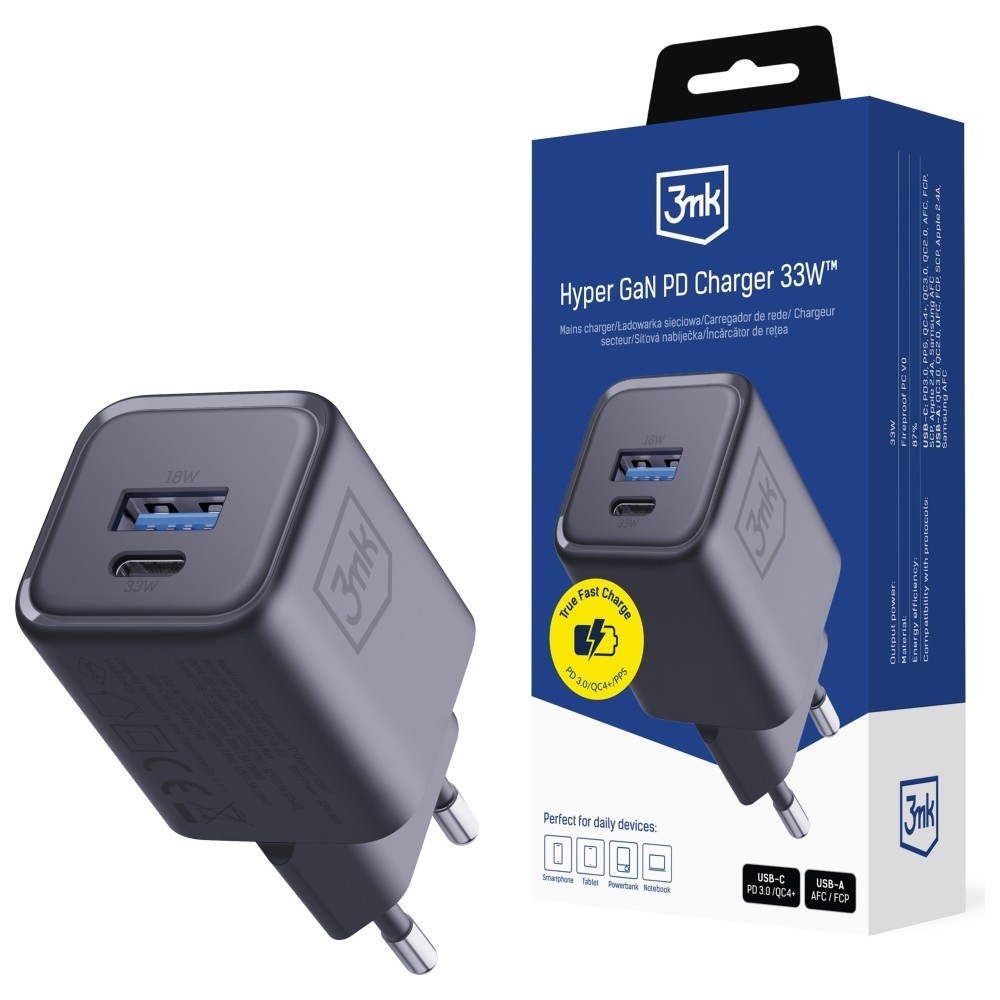 3MK Charger GaN 33W QC4+ PPS