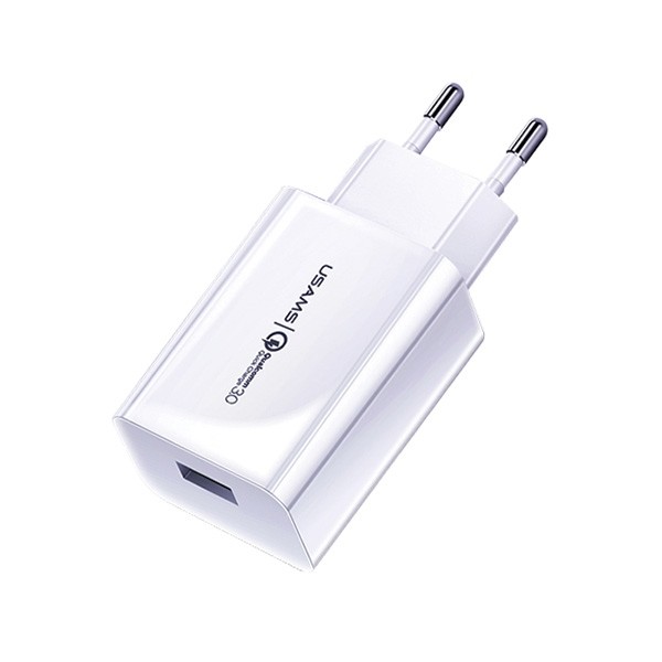 USAMS Charger T22 1xUSB 18W QC