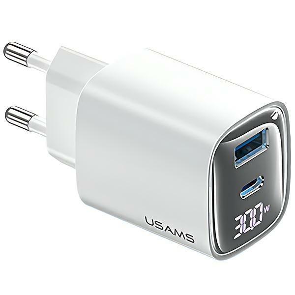 USAMS  Charging 30W GaN LED USB+USB-C
