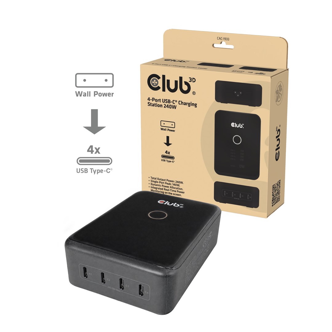Club 3D CLUB3D CAC-1933 4-Port USB-C®