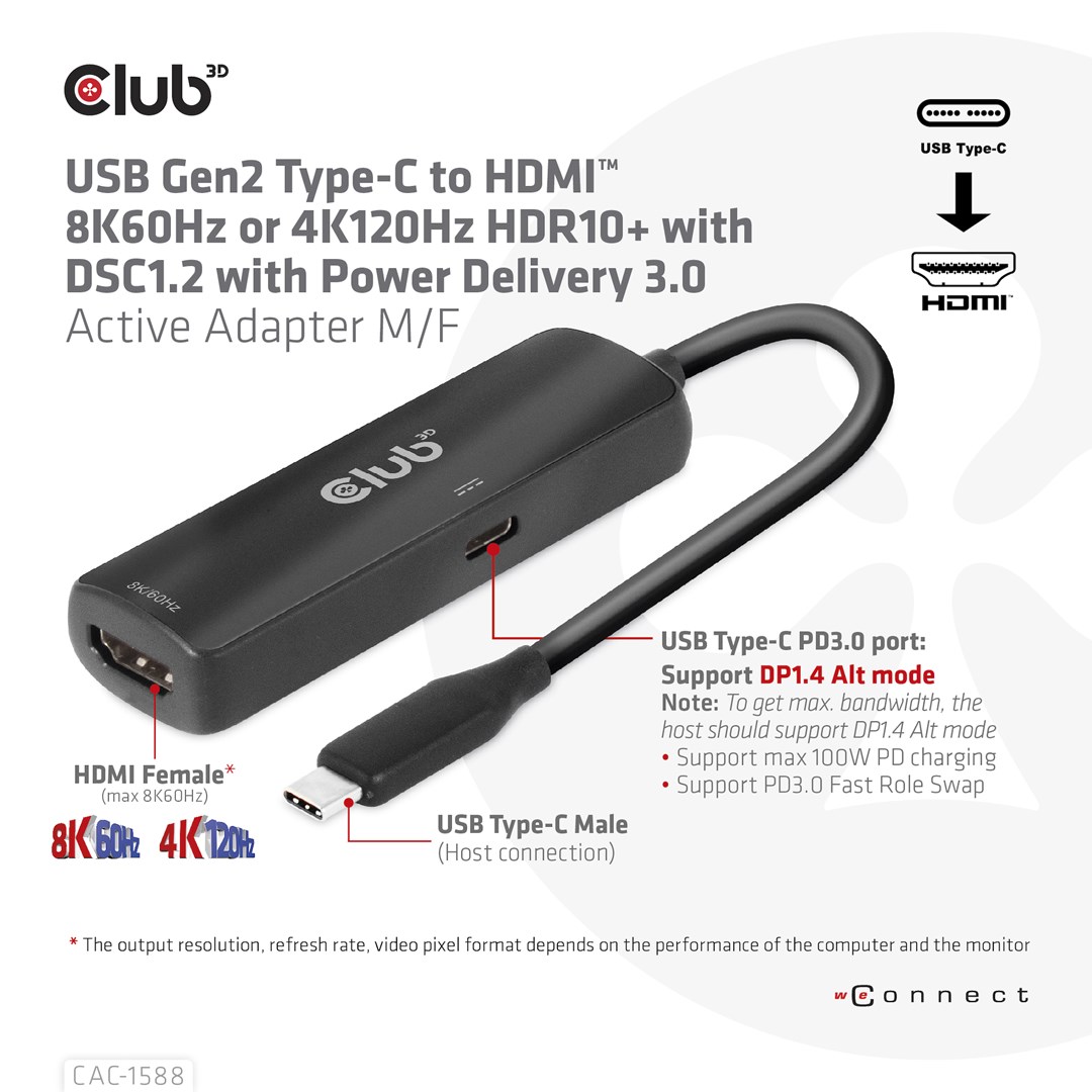 Club 3D CLUB3D USB Gen2 Type-C
