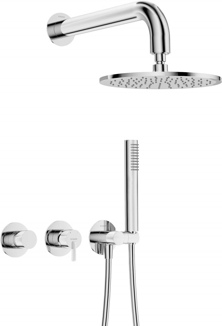 Deante Concealed shower set with overhead