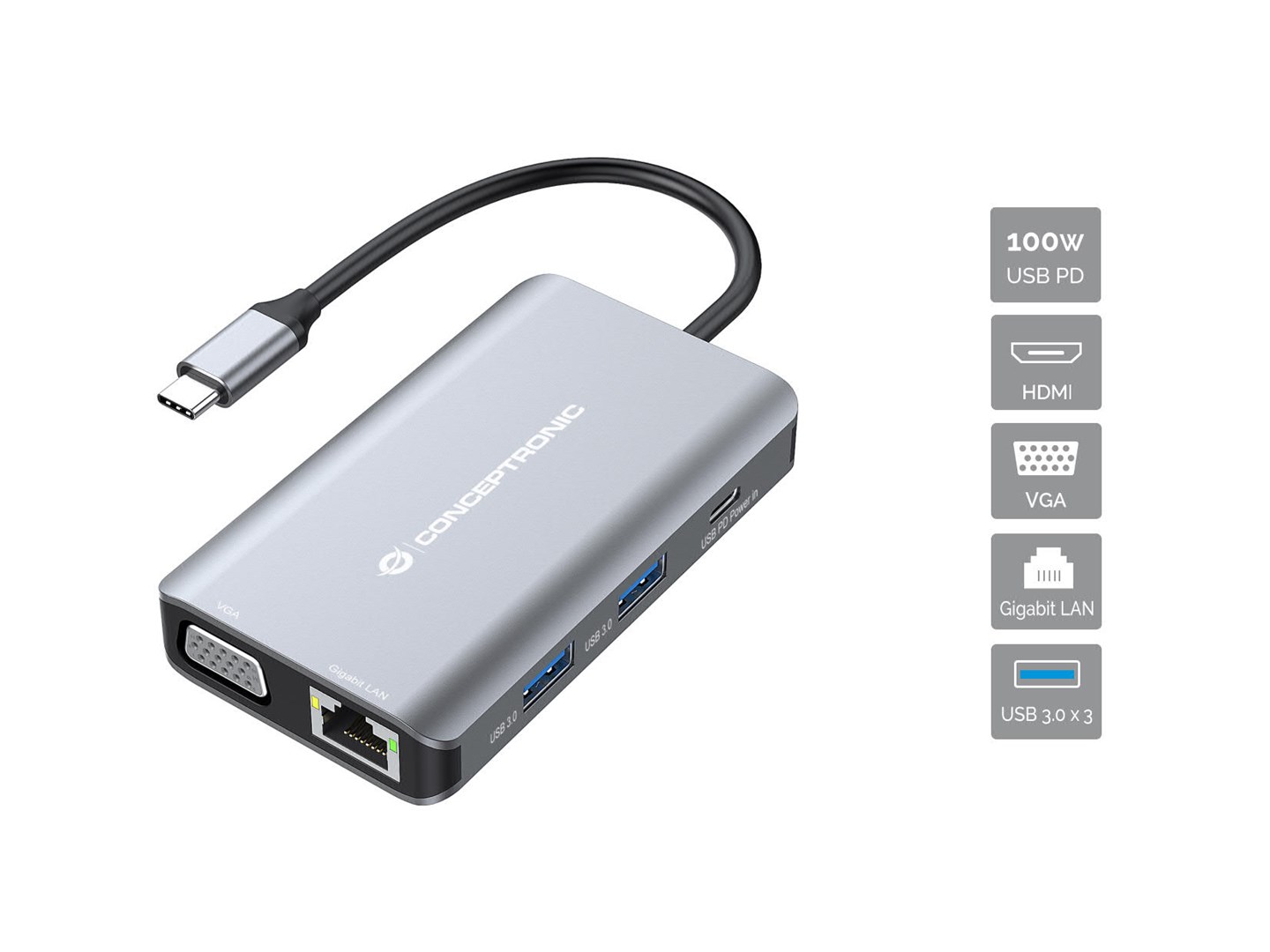 No name Conceptronic DONN21G laptop dock/port