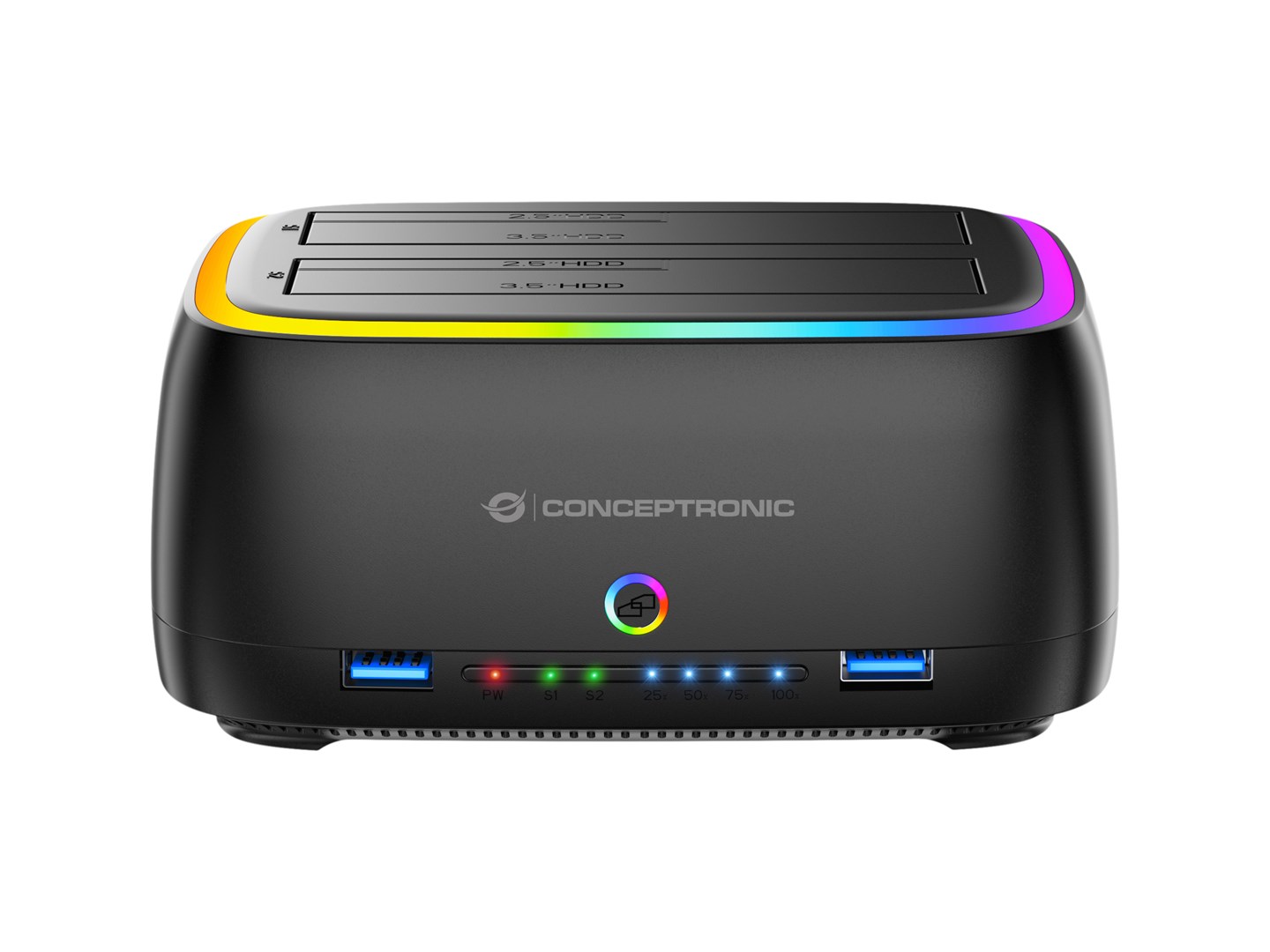 No name Conceptronic DONN36B Dual-bay RGB