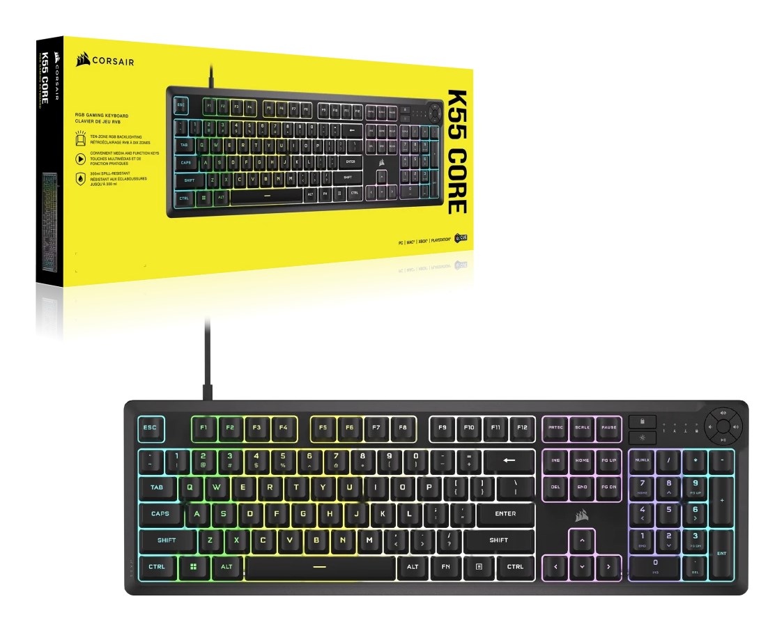 Corsair  K55 CORE RGB keyboard Gaming