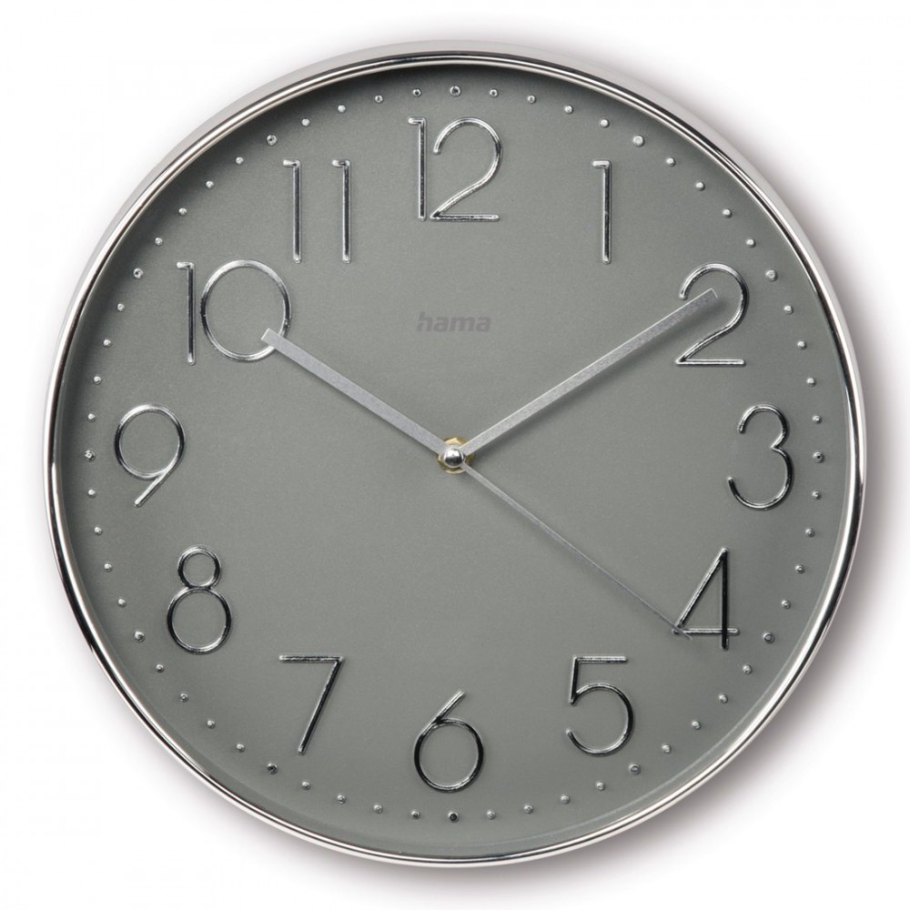Hama corsica wall clock 30cm silver/grey