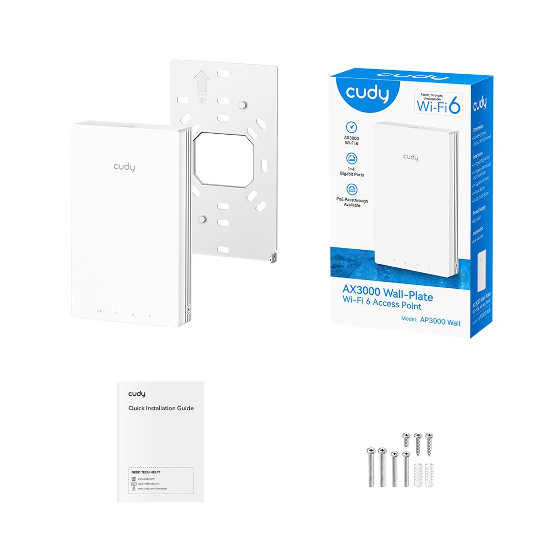 Cudy  AX3000 Gigabit Wall-Plate Wi-Fi 6