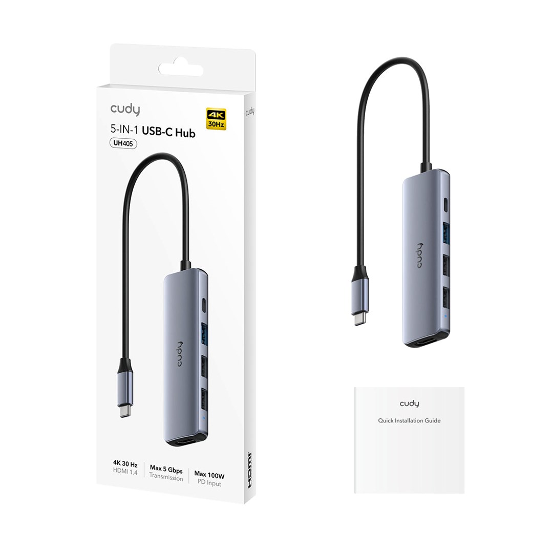Cudy  UH405 5-IN-1 USB-C Hub with
