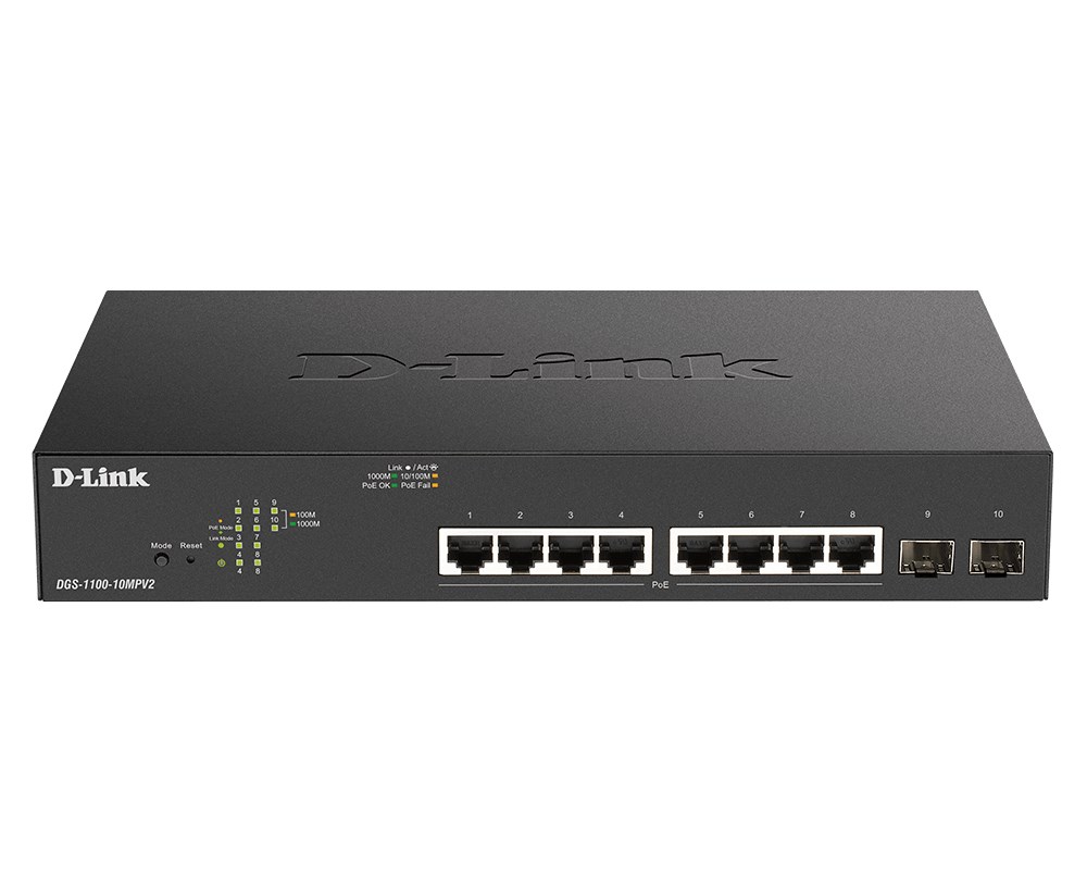 D-Link DGS-1100-10MPV2 Managed L2 Gigabit Ethernet
