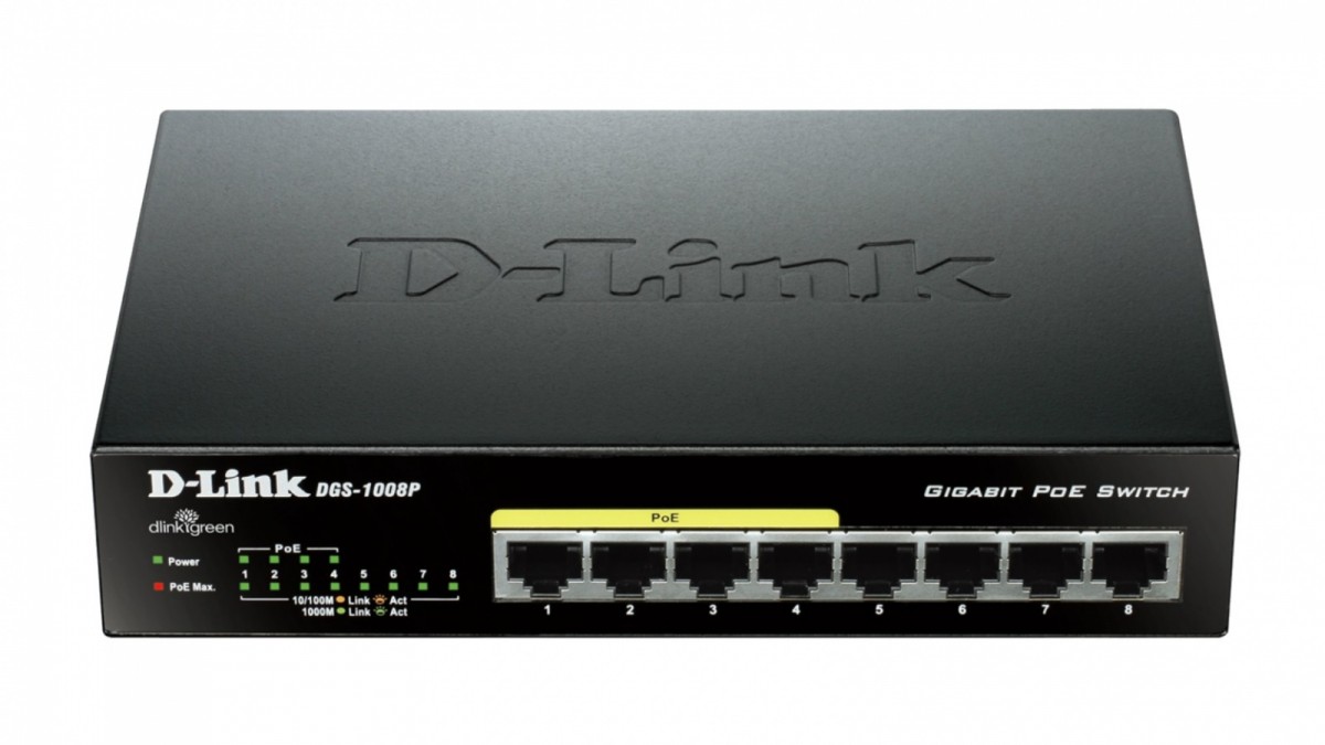 D-Link switch 8-port 10/100/1000Gigabit Meta |