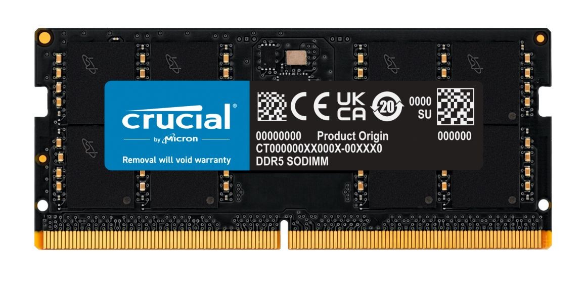 CRUCIAL DDR5 SODIMM 32GB/4800 CL40 (16Gbit)