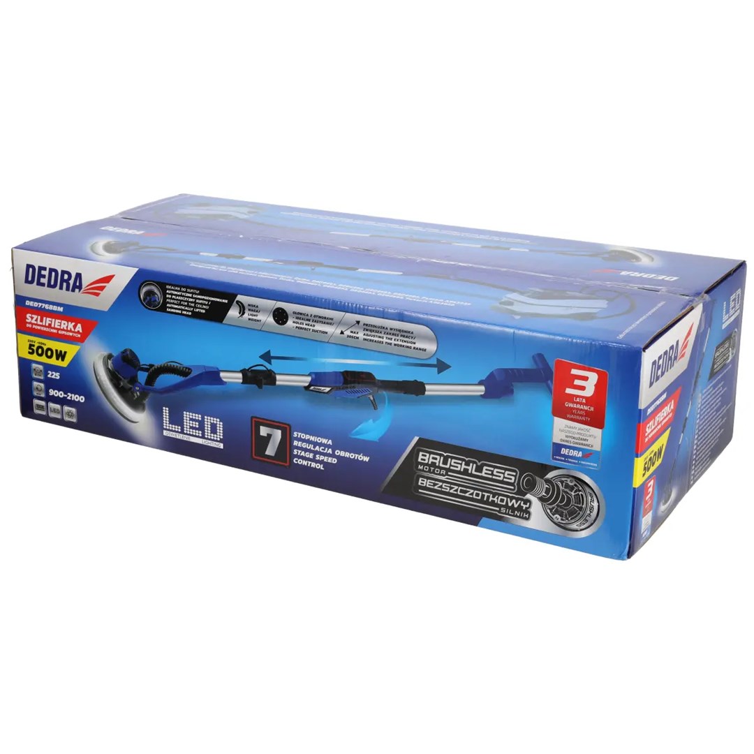 DEDRA  plaster sander 500W brushless |