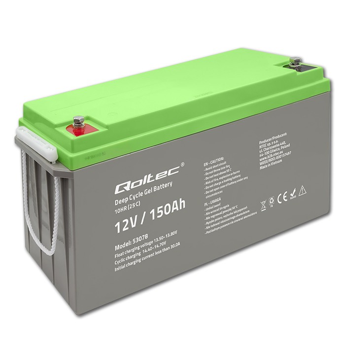 Qoltec Deep Cycle gel battery 12V