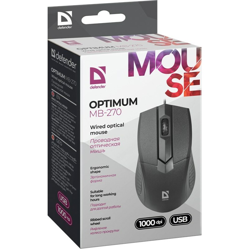 Defender  Optical mouse OPTIMUM MB-270 |