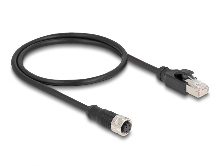 Delock M12 Adapter Cable D-coded 4