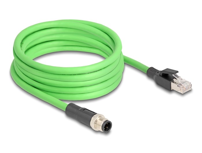 Delock  M12 Cable D-coded 4 pin