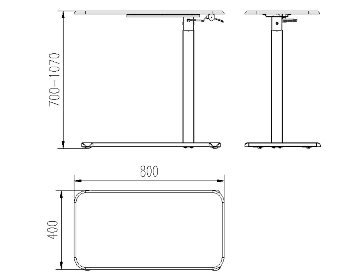 UNIQUE Desk/table with adjustable height LAPTOP