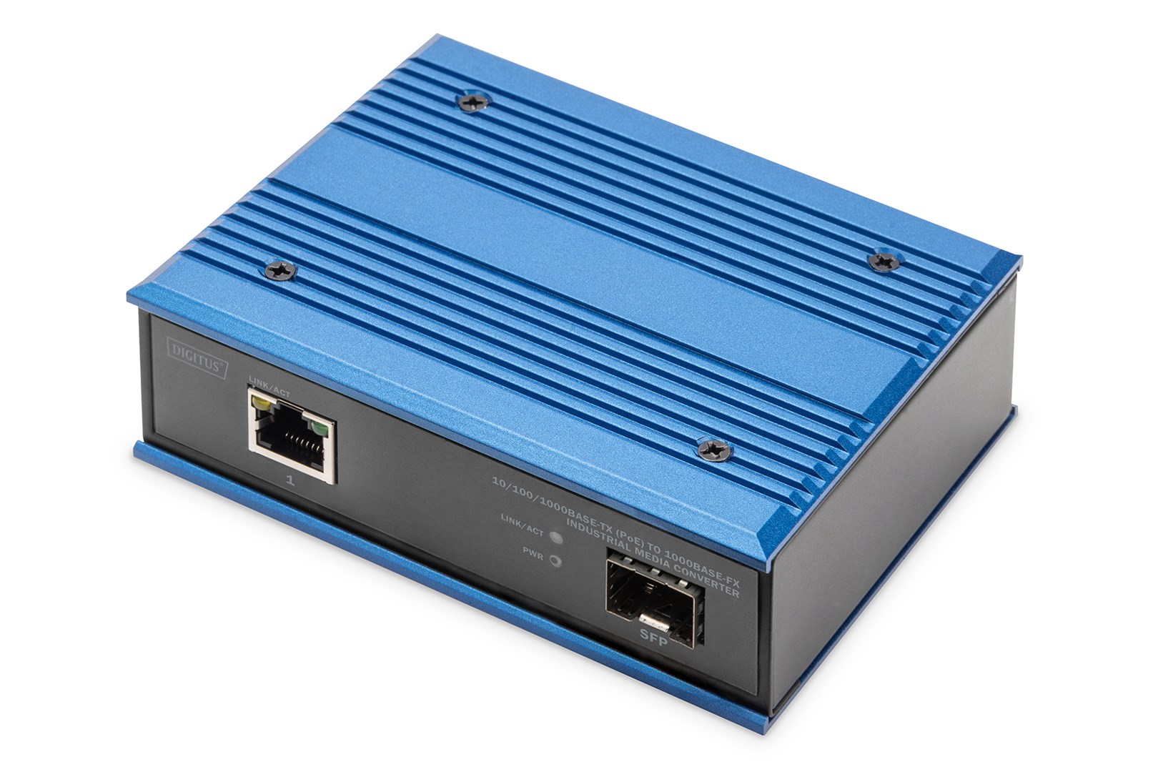 Digitus 10/100/1000Base-TX (PoE) to 1000Base-FX Industrial