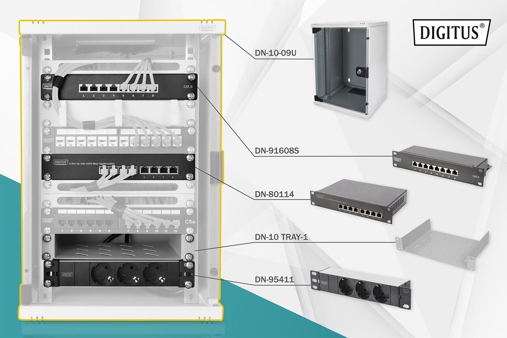 Digitus Network Set - 254 mm