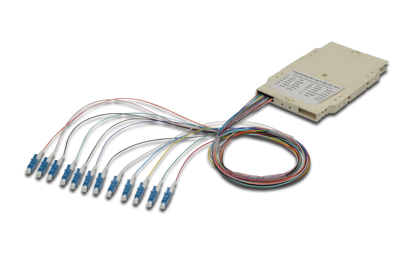 Digitus Splice cassette with 12 pigtails