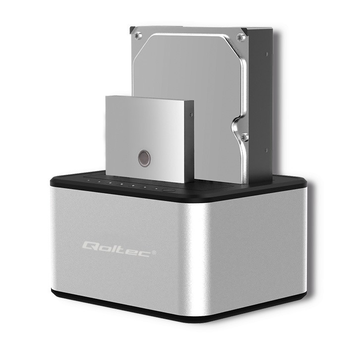 Qoltec  Docking station 2xHDD/SSD, USB 3